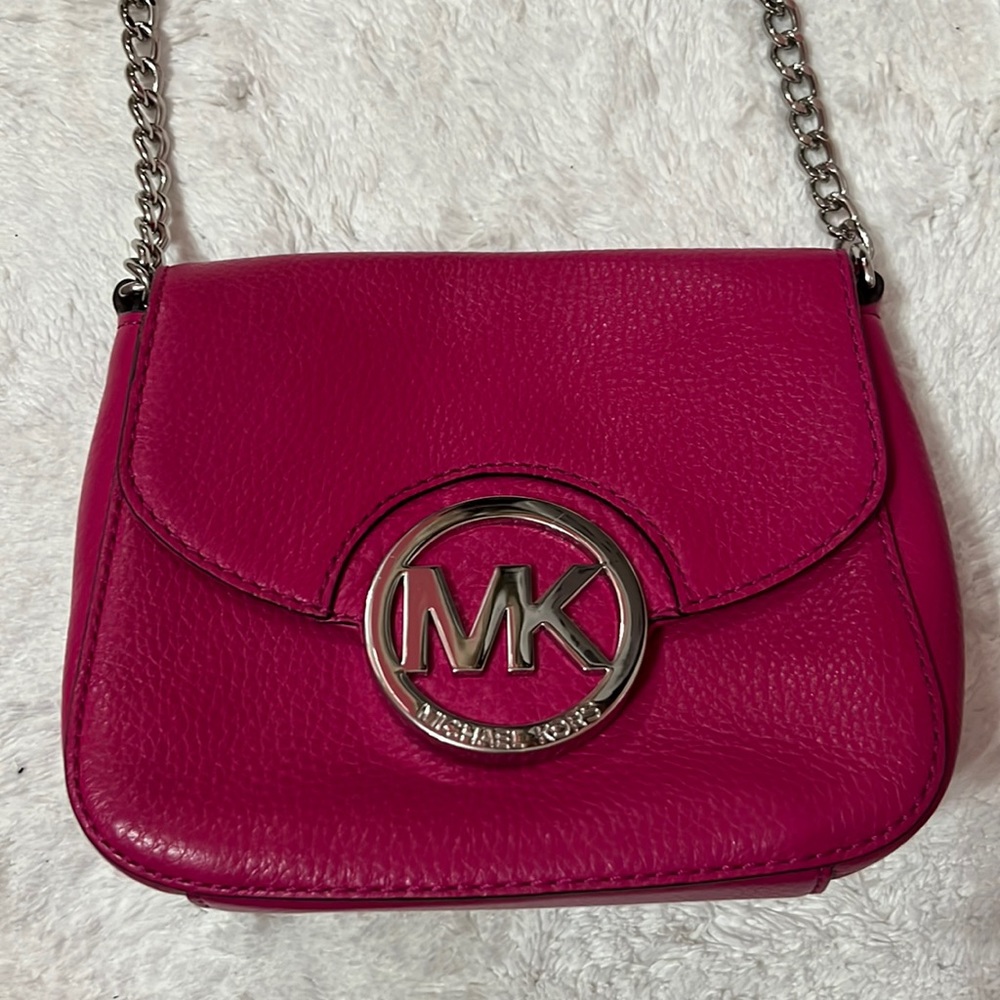 Michael Kors pink crossbody, never used.